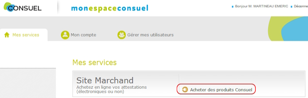 Achat attestation